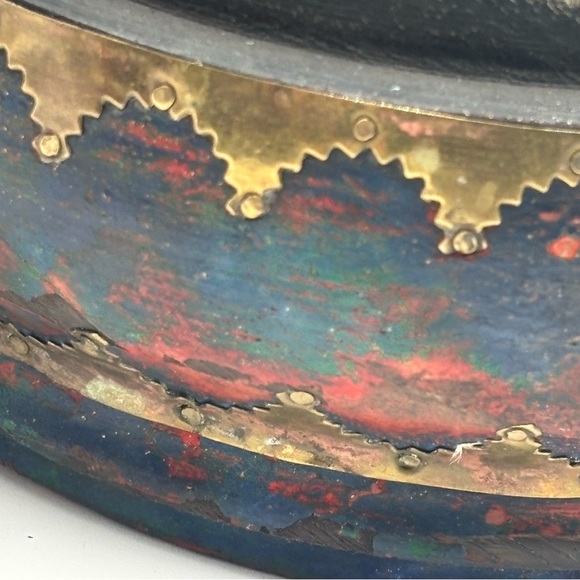 Vintage Decorative Red and Gold Accent Box - Picture 5 of 11